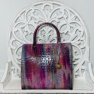 Elegant Multicolor Crocodile Embossed Women's Bag